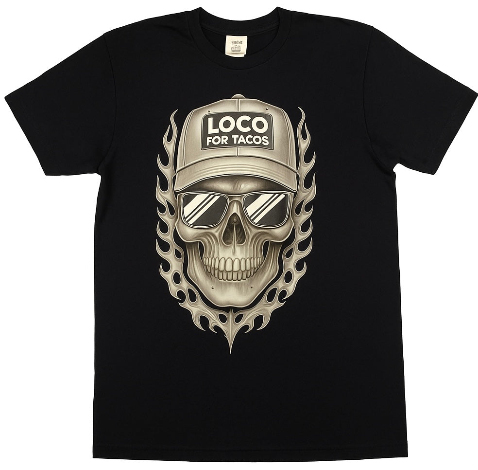 Loco for Tacos Orginal–Silver and Black-Comfort Colors